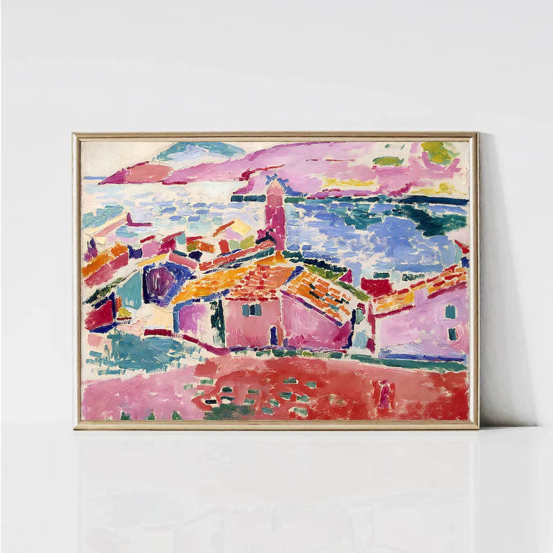 Henri Matisse View of Collioure | Modern Painting | Colorful Poster Print | Eclectic Abstract Print | Printable Wall Art | Digital Download