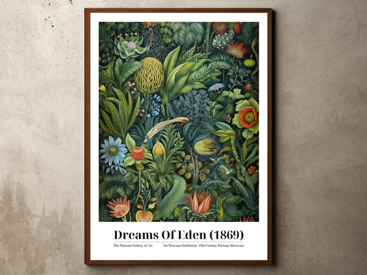 Henri Rousseau Print, Rousseau Poster, Tropical Decor, Botanical Print, Jungle Print, Exhibition Poster, Animals Forest, Vintage Wall Art