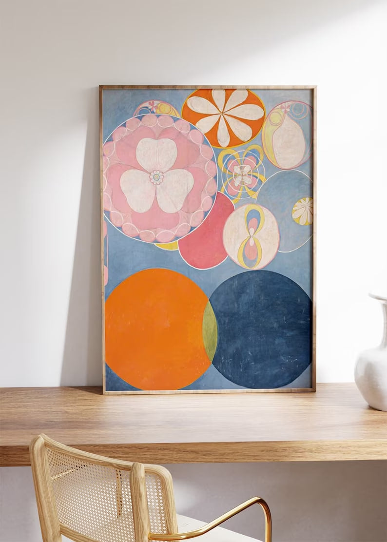 Vintage Poste, poster, housewarming gift, Gifts for sister, Gifts for mom, Gifts for girls, Gifts for friends, Gifts,art, Famous Artist Poster, Hilma Poster, Hilma Af Klint