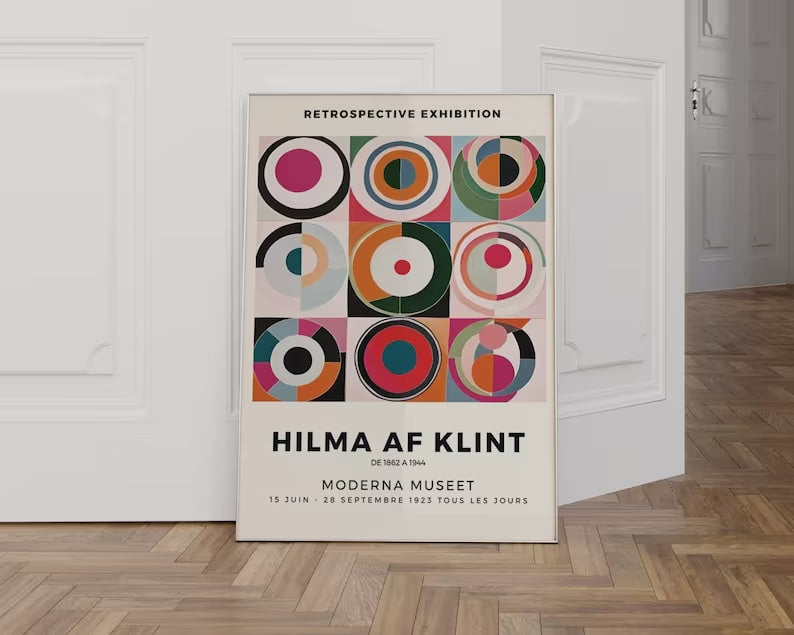 Hilma af Klint Retrospective Exhibition Print: Mystical Painting, Artistic Visionary, Abstract Art, Spiritual Modernism, Contemporary Art