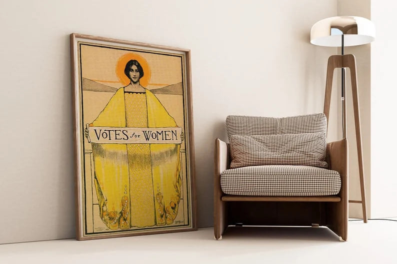 Iconic Feminist Poster, Vintage Feminism Art, "Votes for Women", Women's suffrage, Gender equality, Women Rights Poster, HIGH QUALITY PRINT