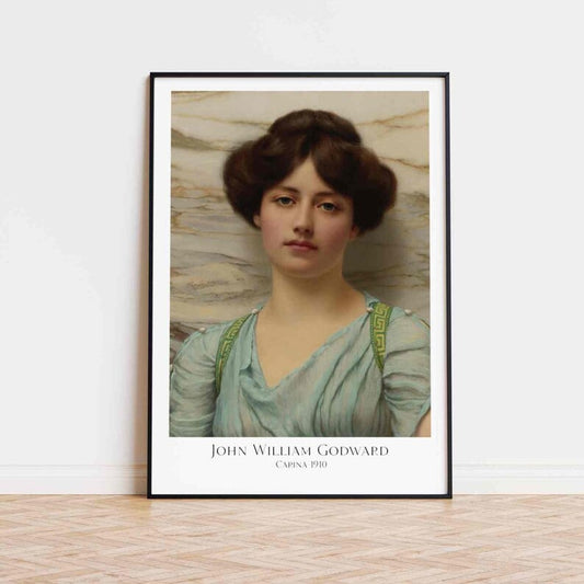 John William Godward - Carina [1910] Museum Painting Poster Print Aesthetics Wall Art