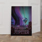 Jupiter Auroras Poster: Vibrant Purple NASA Wall Art, Celestial Space Print, Galactic Decor, Planetary Artwork, Astronomy Gift, Space Travel
