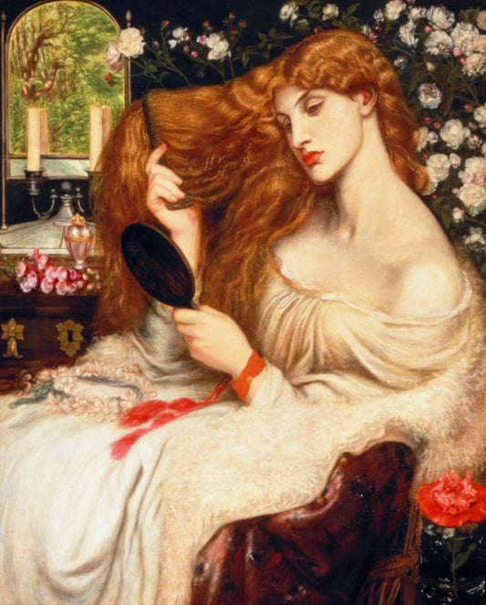 Lady Lilith By Dante Gabriel Rossetti Print Poster Wall art, Home Decor, Vintage Poste, Poster, Vintage, housewarming gift, Gifts for sister, Gifts for mom, Gifts for friends,Gifts, 	Art, Painting