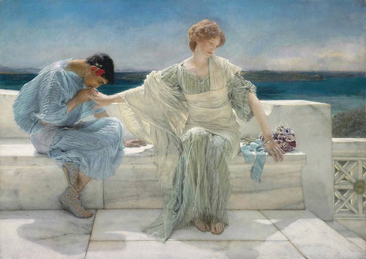 Lawrence Alma-Tadema: Ask Me No More. Fine Art Print/Poster. (003788)  Home Decor, Vintage Poster, Poster, housewarming Gift, Gifts for Boys, Gifts for Her, Gifts for friends, Gifts,  Art, Painting
