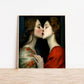 Lesbian Lovers Painting, Romantic Women, Aesthetic Print, Vintage Lesbian, Lesbian Poster, Lesbian Art, Gallery Wall, HIGH QUALITY PRINT