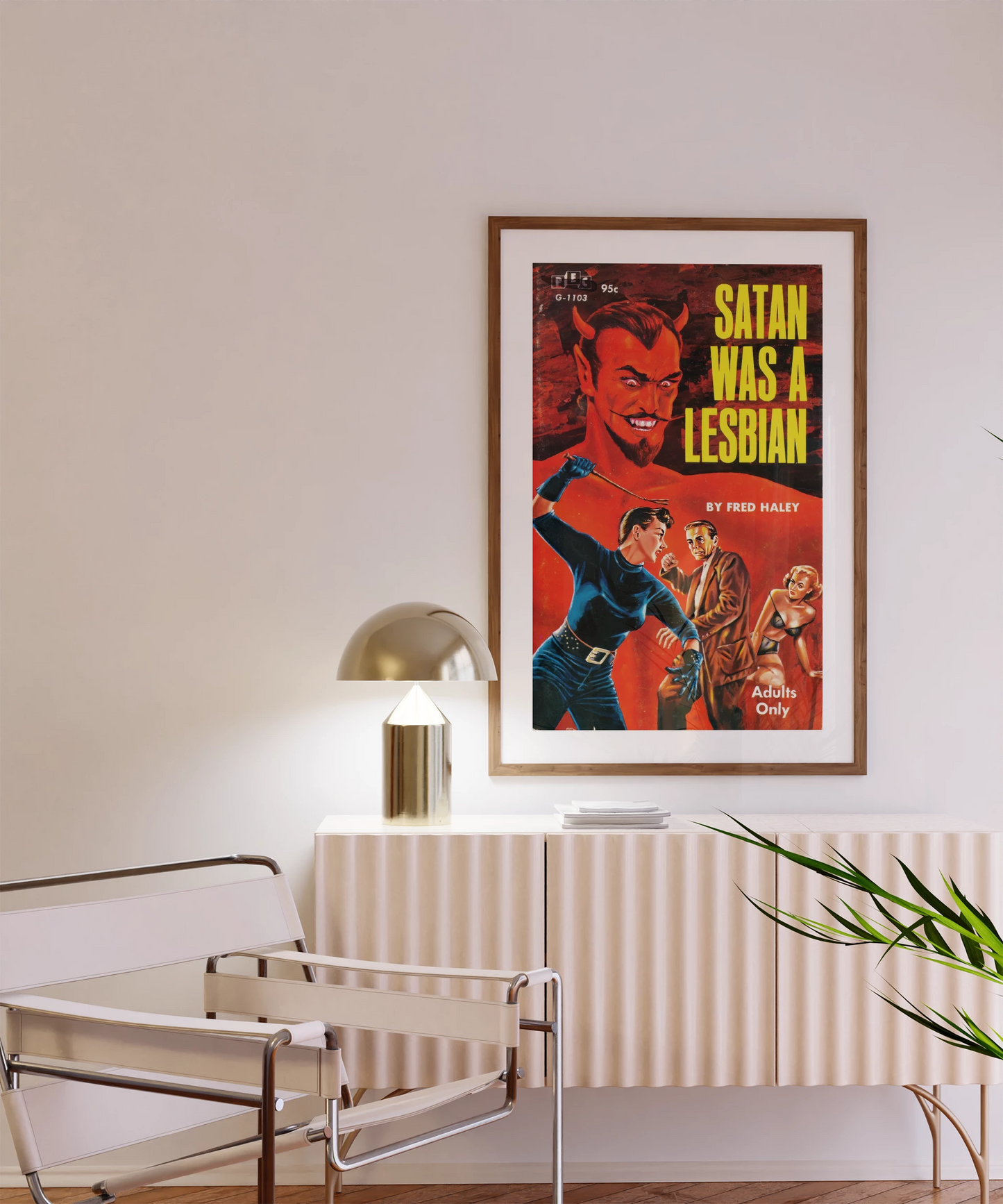 Satan Was a Lesbian by Fred Haley Poster – Vintage Pulp Art