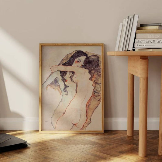 lesbian art, Lesbian print, lesbian painting, wall art gallery, housewarming gift, Egon Schiele lesbian, Gift for lesbians, rare art, Lesbian couple, baby gifts, Gifts for wife, Gifts for sister, Gifts for mom, Gifts for husband, Gifts for girls