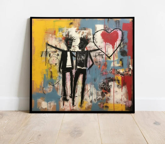 Love Art Poster, LGBTQ poster, Contemporary Art, Gay Painting , Abstract Wall Art, Expressionism Artwork, Colorful Home Decor, Modern Art