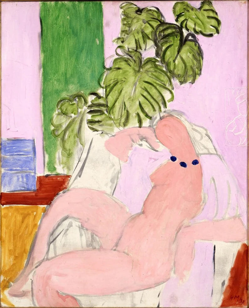 Matisse Painting | Henri Matisse Nude Woman with Monstera | Matisse Print | HIGH QUALITY PRINT | Gallery Wall | Famous Art | Matisse Poster