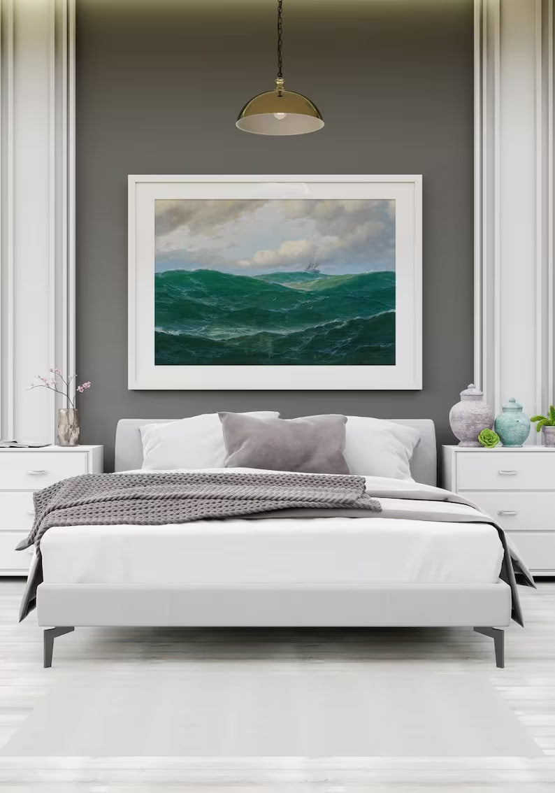 Wall art, Vintage Poste, poster, housewarming gift, Gifts for sister, Gifts for mom, Gifts for girls, Gifts for friends, Gifts, Ocean,Max Jensen