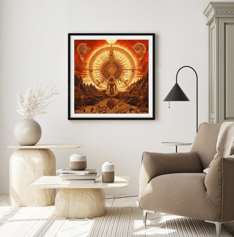Wall art, Vintage Poste, poster, housewarming gift, Gifts for sister, Gifts for mom, Gifts for girls, Gifts for friends,art, Halloween Poster, Witches Circle, Pagan Decor, Witch Poster, Wiccan Art