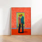 Minimalist Gay Love Poster, Red Tones painting, Same-Sex Couple Poster, LGBTQ+ Minimal Art, Romantic Wall Decor, Gay Home decor, Red Print