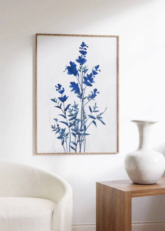 Wall art, print, Poster, Housewarming, Home decor, Girl, Art print, art, Aesthetic, Gifts, Vintage, Vintage Poster, Vintage Wall Art, Flower Art, Gifts, Blue, Blue Wall Art