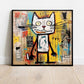 Modern Cat Poster, Contemporary Art Painting, Cat Lovers Home Decor, Pet Owners, Abstract Dog wall Art, Home Decoration gift |HIGH QUALITY|