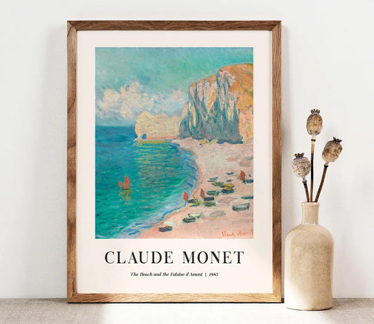 Monet Print, Beach Seaside Landscape, Claude Monet Wall Art, Coastal art Poster, Ocean Print, Monet Poster Digital Print, PRINTABLE art
