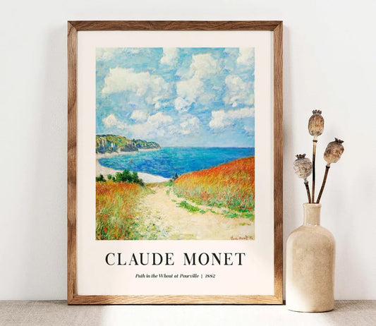 Monet Print, Beach art, Path in the Wheat, Claude Monet Wall Art, Landscape art Poster, Coastal Print, Monet Poster Digital PRINTABLE art