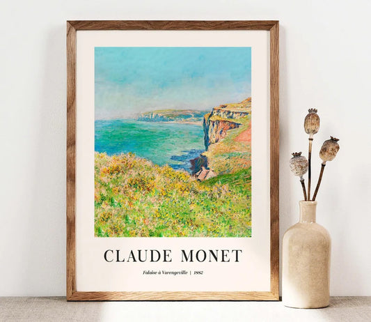 Monet Print, Cliff landscape, Claude Monet Wall Art, Landscape art Poster, Coastal Print, French Country Decor Digital PRINTABLE Monet art
