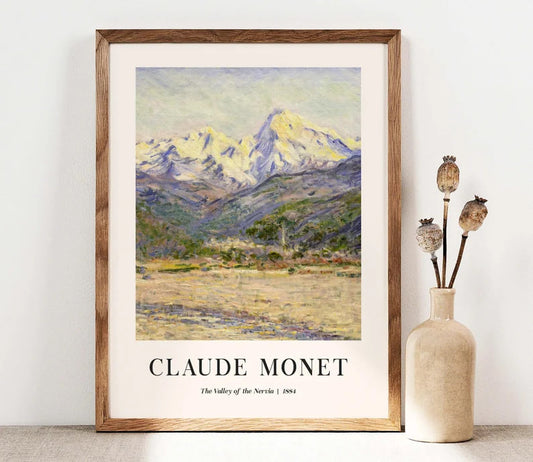 Monet Print, The Valley of the Nervia, Claude Monet Wall Art, landscape art Poster, Mountains Print, Monet Poster Digital Print, PRINTABLE