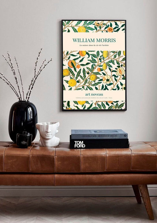 Morris Exhibition Poster, William Morris Print, Vintage Wall Art, Botanical Art, Vintage Poster, Floral Print, Art Noveaou, Classic Wall Art