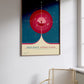 NASA Atomic Clock Print, Maximal Sunshine Poster, Red Wall Decor, Space Timepiece, Astronomic Wall Decor, NASA Painting, Retro Wall Art