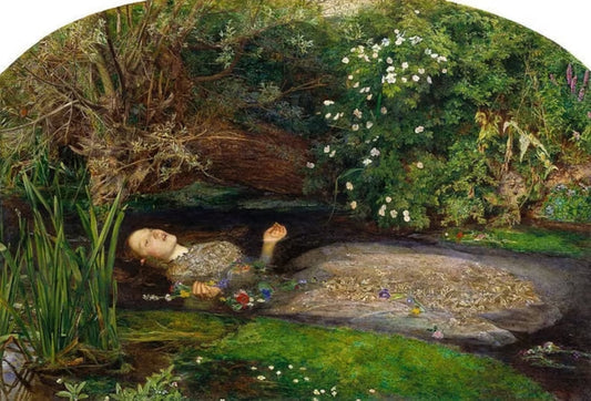 Ophelia Painting by Millais, HIGH QUALITY PRINT, Shakespeare, Hamlet, English Painter, Aesthetic, Classical Art, Floral, Poetic, 19th