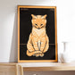 Orange Taby Cat Poster| Orange Cat Illustration,| HIGH QUALITY PRINT | Large Size | Japanese, Oriental Cat Poster | Orange Cat Print