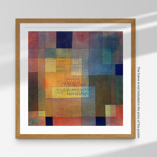 Paul Klee Abstract Art Print, Contemporary Square Art Poster, Polyphonic Architecture, BAUHAUS, Modern Art, Home Decor, Wall Art