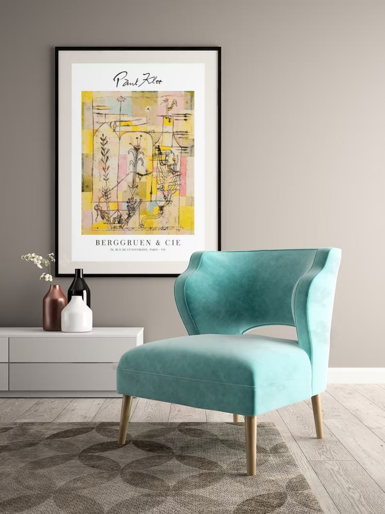  Wall art, Vintage Poste, poster, housewarming gift, Gifts for sister, Gifts for mom, Gifts for girls, Gifts for friends, Gifts,Paul Klee Poster, Minimalist Wall Art, Klee's Painting