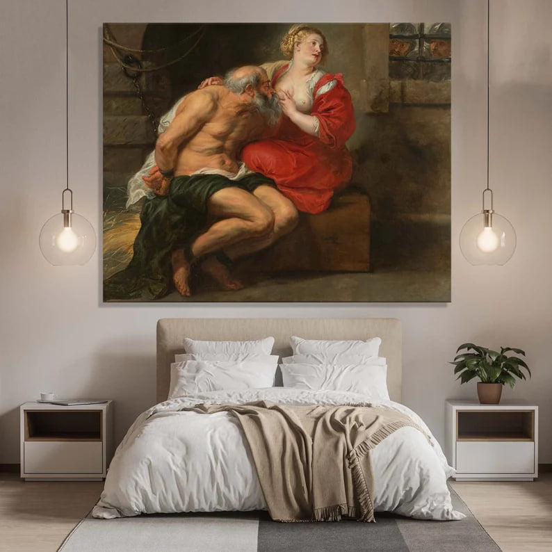 Peter Paul Rubens, Baroque Art, Mythological Painting, Classic Art, Wall Art, Fine Art Print, Filial Devotion, Roman Legend, Flemish Painter.