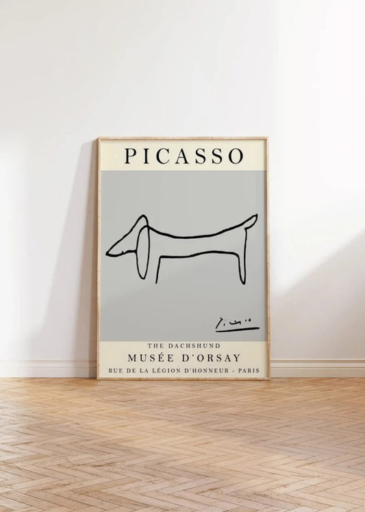 Picasso Exhibition Poster - The Dog print, Vintage Art, Minimalist Wall Art, Modern Abstract Print, Collectible Artwork, Classic Poster Art