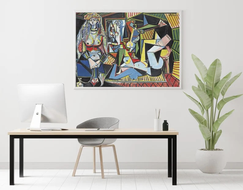 Picasso 'Mujeres de Argel' Poster: Cubist Masterpiece, Picasso Wall Art, Abstract Feminine Forms, Artistic Expression, Pablo Picasso Print