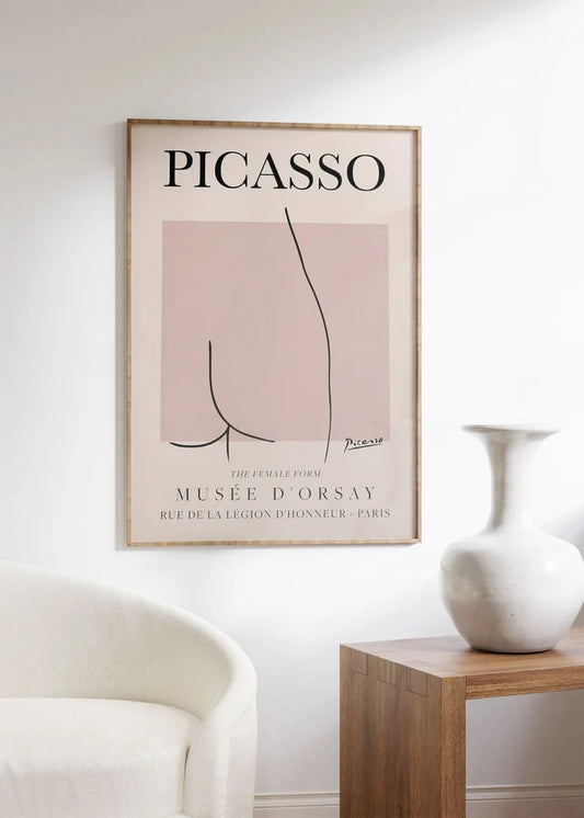 Picasso Poster, Picasso Exhibition, PicassoPrint, Nude Picasso, Femenine Form | HIGH QUALITY POSTER | Vintage Art Poster, Minimalist print