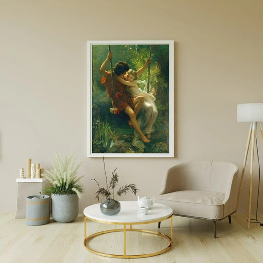 Pierre Auguste Cot Poster, Romantic Wall Art, Classic French Painting, Romantic Masterpiece, Antique Artwork, Romantic Era Deco, Vintage Art