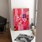 Pink Flowers Poster, Tropical Painitng, Elegance Wall Art, Housewarming gift, Modern Floral Art, Pink Floral Decor, Contemporary Art