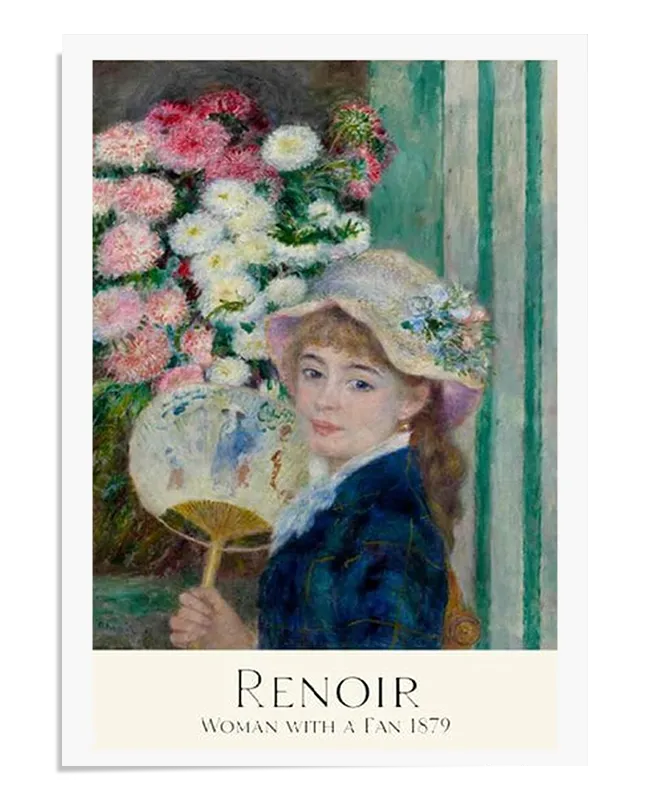 Woman With A Fan - Renoir Exhibition Poster