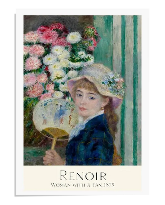 Mujer con abanico - Cartel de exposición Renoir 