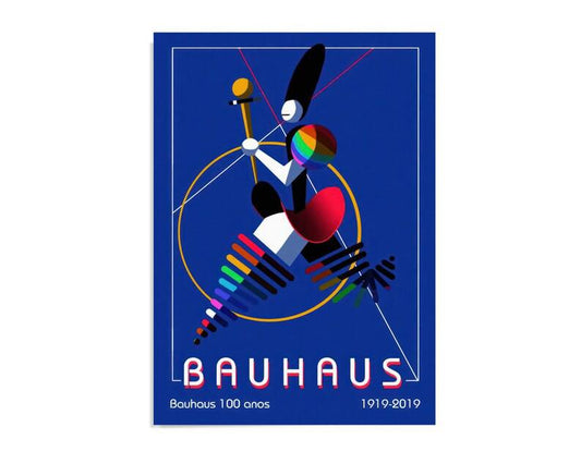 wall art gallery, housewarming gift, Bauhaus poster, vintage exhibition, Bauhaus print, bauhaus exhibition, Image of the bauhaus, Museum poster, Bauhaus decoration, blue bauhaus, rare poster, baby gifts, Gifts for wife, Gifts for sister, Gifts for mom, Gifts for husband, Gifts for girls