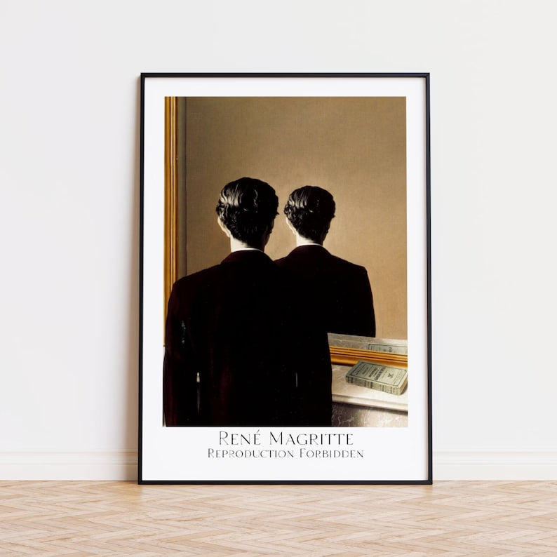 Rene Magritte - Reproduction Forbidden - Museum Poster Illustration Poster Print Aesthetics Wall Art