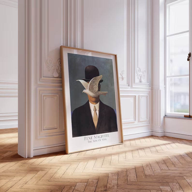 Wall art, Home Decor, Vintage Poster, Poster, housewarming Gift, Gifts for sister, Gifts for mom, Gifts for friends, Gifts,  Art, Painting, Rene Magritte