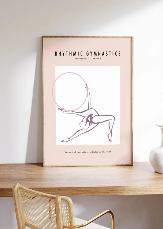 Rhythmic Gymnastics Art, HIGH QUALITY PRINT, Hoop Rhythmic Gymnastics Poster, Rhythmic Print, Gift for gymnast, Room Decor, Wall Art