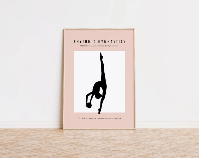 Rhythmic Gymnastics Poster, HIGH QUALITY PRINT, Rhythmic Gymnastics Ball, Rhythmic Inspiration Art, Rhythmic Wall Art, Exhibition Poster