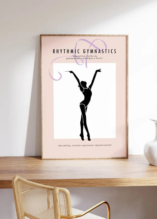 Rhythmic Gymnastics Poster, HIGH QUALITY PRINT, Ribbon, Rhythmic Gymnastics Art, Rhythmic Exhibition, Athletic Art print, Gift for Gymnast