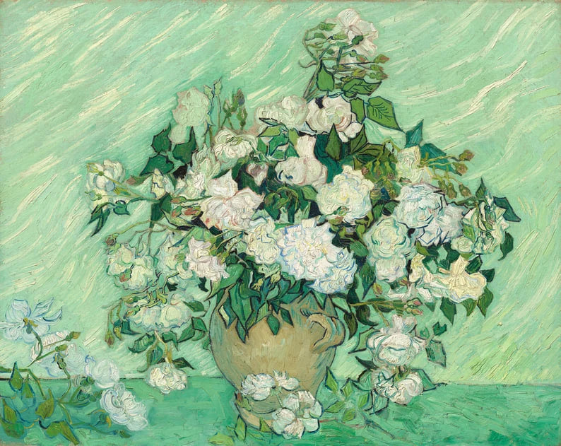 Roses by Vincent van Gogh  Wall art, Home Decor, Vintage Poste, Poster, Vintage, housewarming gift, Gifts for sister, Gifts for mom, Gifts for friends,Gifts, 	Art