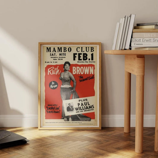 Ruth Brown Concert Poster | R&B music icon | HIGH QUALITY PRINT | Rhythm and Blues show | Afro-American Music Print | Vintage Gallery Wall
