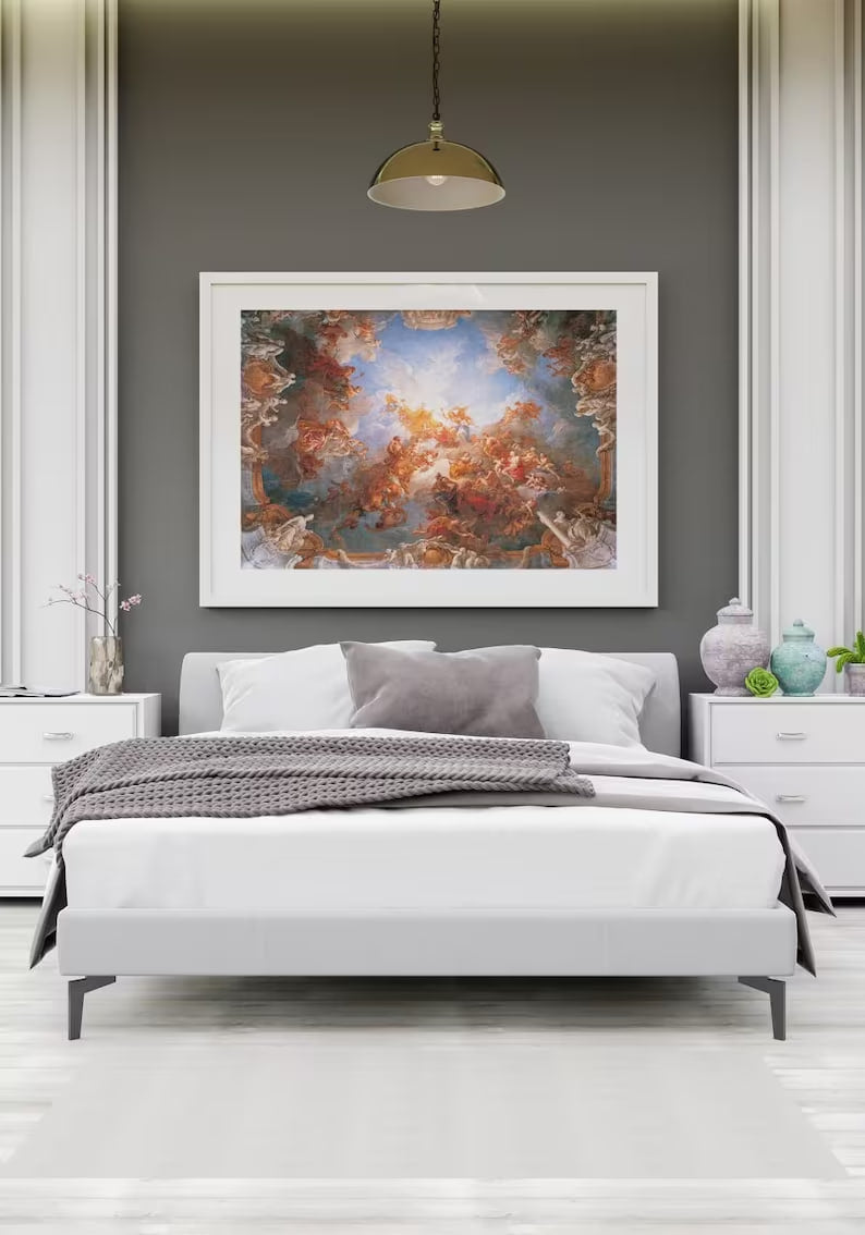 The Apotheosis of Hercules Poster, Famous Wall Art, Aestheric Art, Classical Print, Vintage Poster, Versailles Wall Art, Mythology Artwork