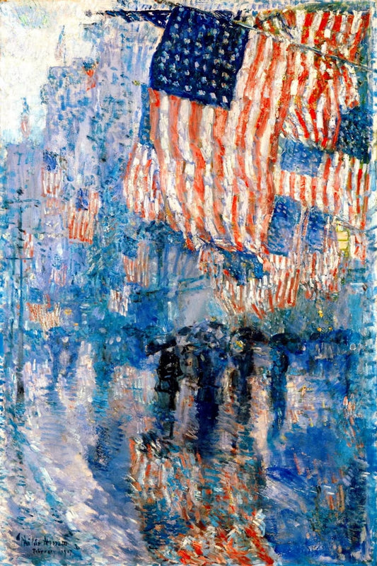 The Avenue In The Rain Painting By Frederick Childe Hassam Print Poster Wall art, Home Decor, Vintage Poste, Poster, Vintage, housewarming gift, Gifts for sister, Gifts for mom, Gifts for friends,Gifts, 	Art, Painting