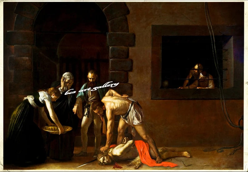The Beheading of Saint John the Baptist Caravaggio High-end Hand Painted oil reproduction Caravaggio largest altarpiece