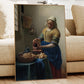 The Milkmaid, Johannes Vermeer, Famous Painting, Classic Painting, Museum Quality Print, Vintage Wall Art, Vintage Print