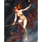 The Witches Sabbath by Luis Ricardo Falero 1880, Vintage Home Decor Poster 12" by 18"